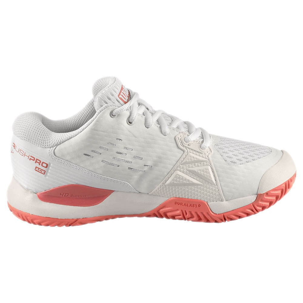 Wilson Junior Rush Pro Ace - White/Mauve Glow