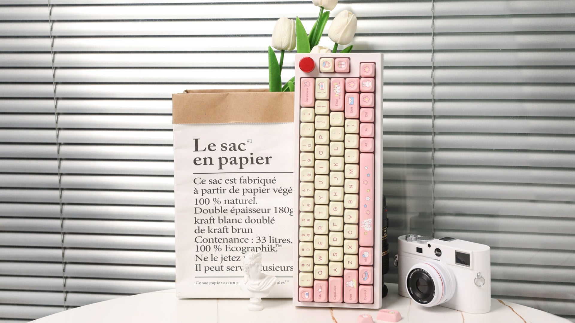 EPOMAKER Cream Bunny Keycaps Set