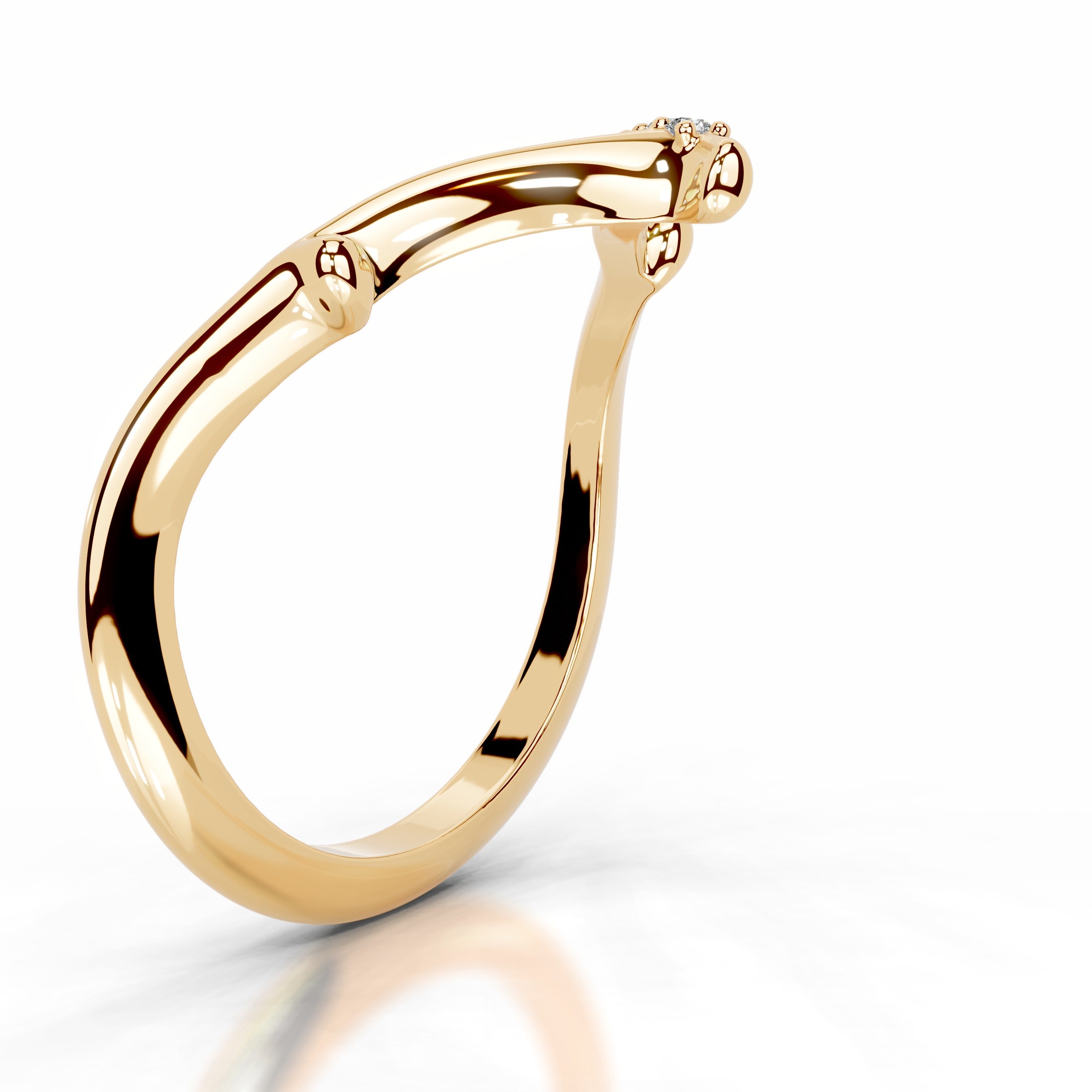 Sparkling brunch Lab Grown Diamond Wedding band - 18K Yellow Gold、mySite、hinf8tx79