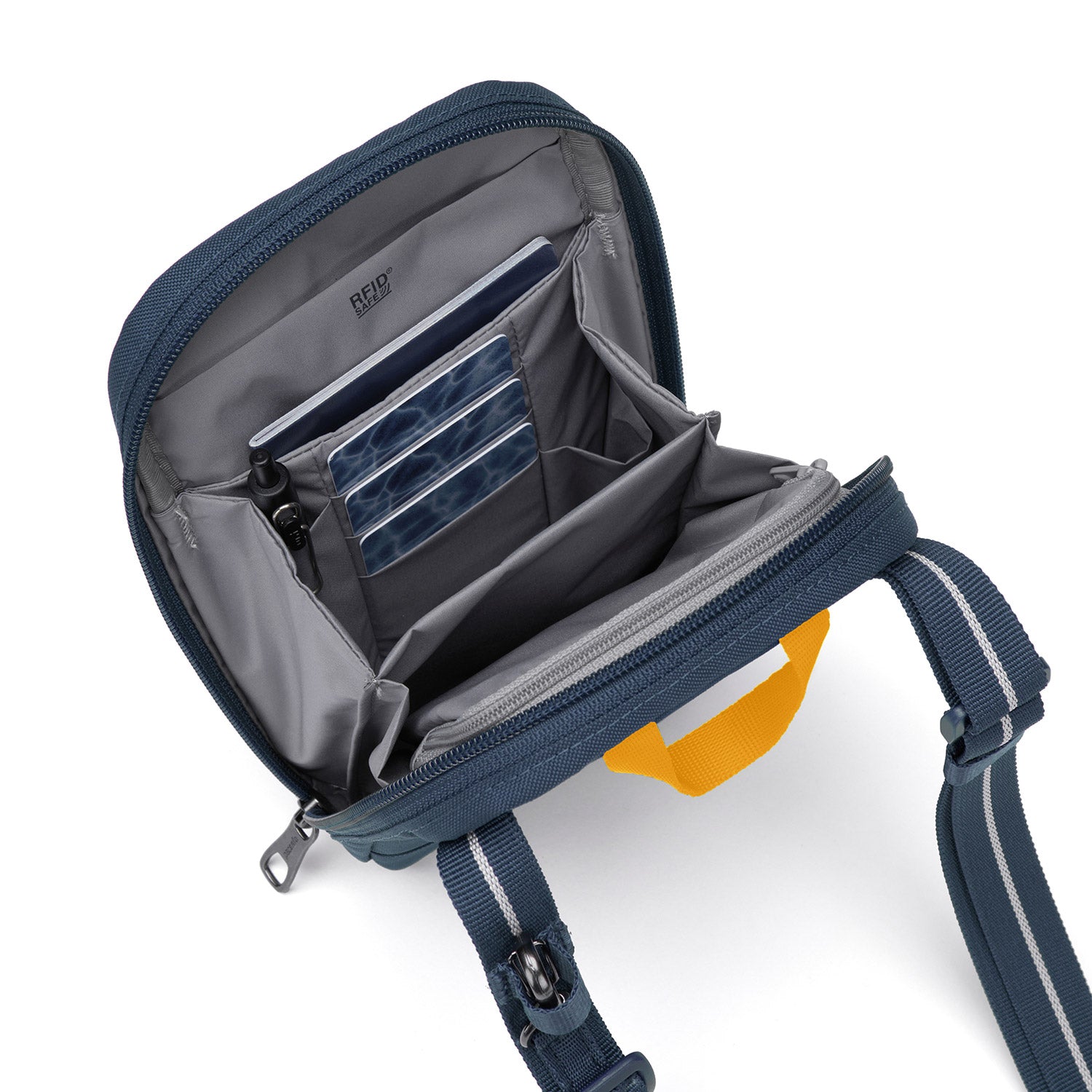 Pacsafe® RFIDsafe™ RFID blocking tech crossbody、mySite、garagedoors4me