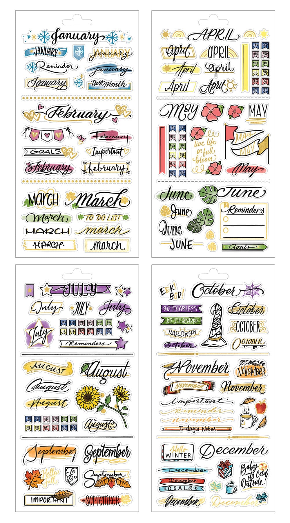  Planner Stickers - Creative Journaling Monthly II、mySite、ghnorth