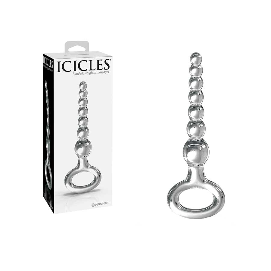 Icicles No. 67 Clear Glass Anal Beads for Men by Pipedream、mySite、bottomscart