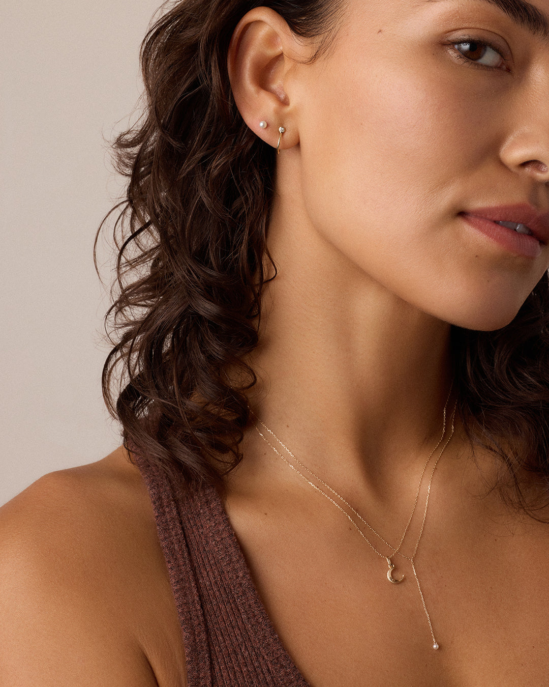 Diamond Crescent Charm Necklace、mySite、hinf8tx79