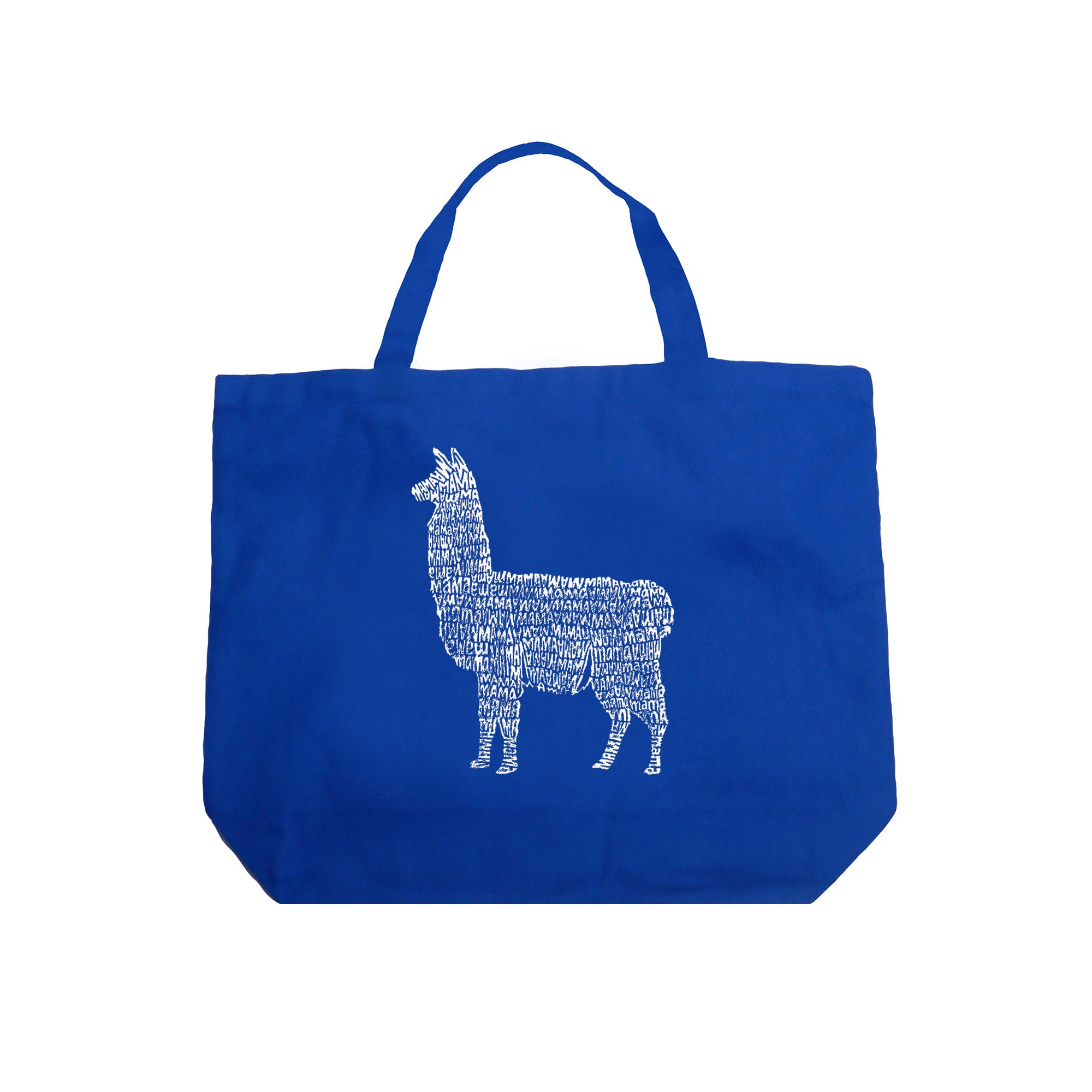 Llama Mama - Large Word Art Tote Bag、mySite、camillekostekn