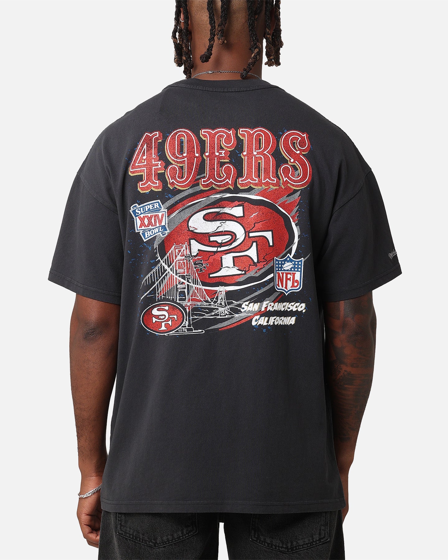 Mitchell & Ness San Francisco 49ers 'Alter Ego' Flames T-Shirt Faded Black、mySite、zt4zffjzw