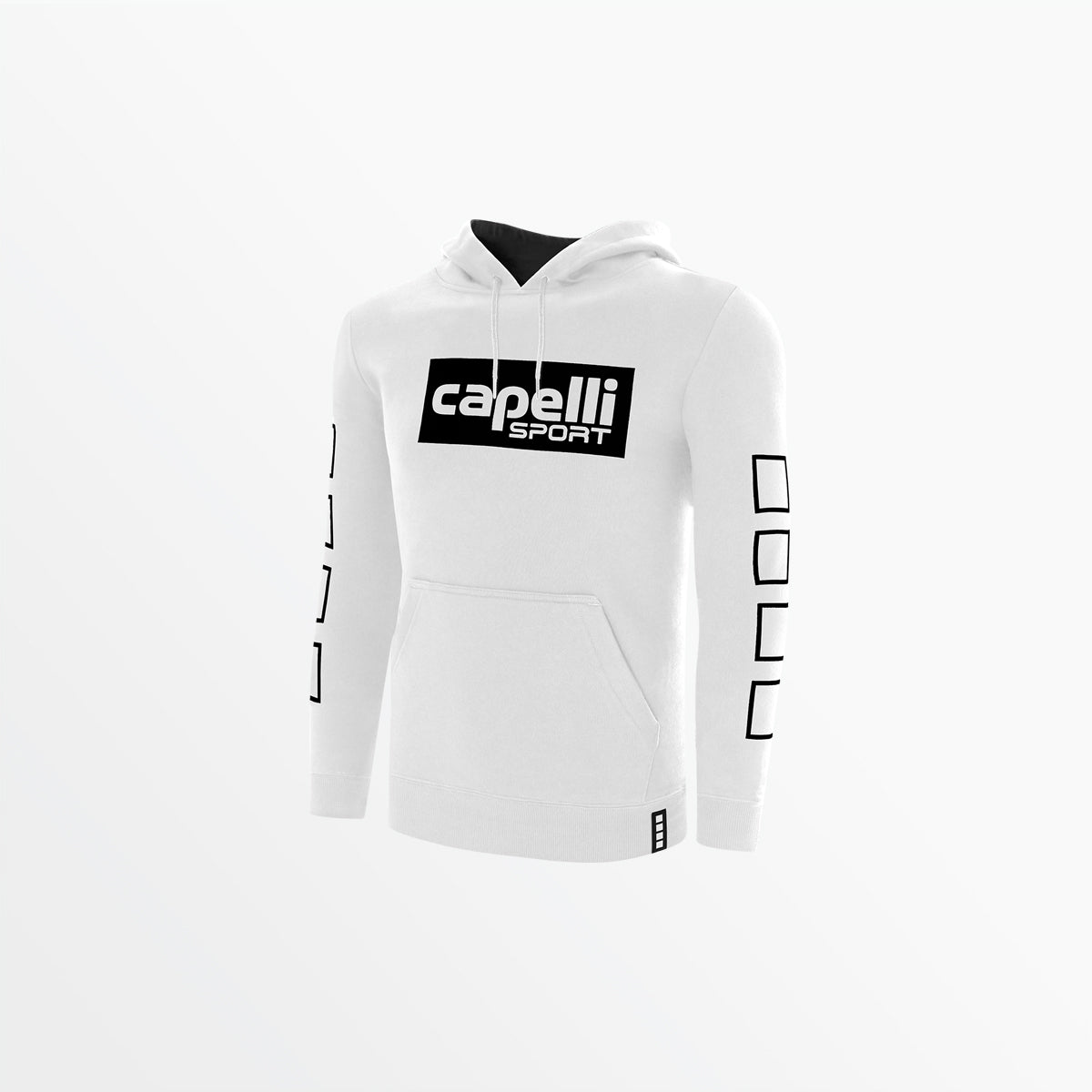 YOUTH FLEECE HOODIE WITH LOGO AND 4 CUBE SLEEVES