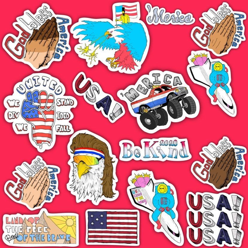  USA Sticker Pack、mySite、elrpsem3k