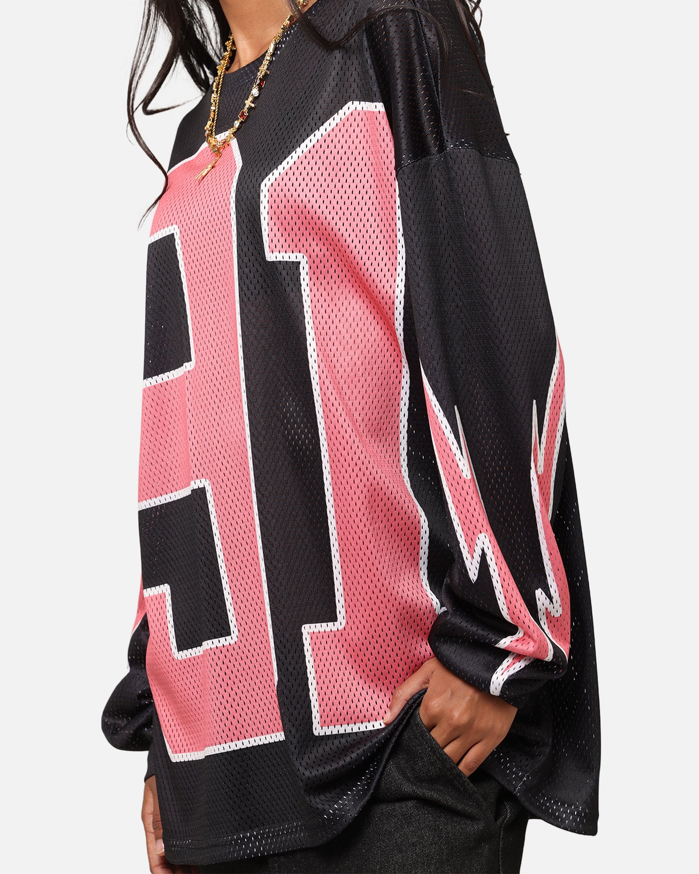 Criminal Damage 91 Mesh Long Sleeve T-Shirt Caviar、mySite、zt4zffjzw