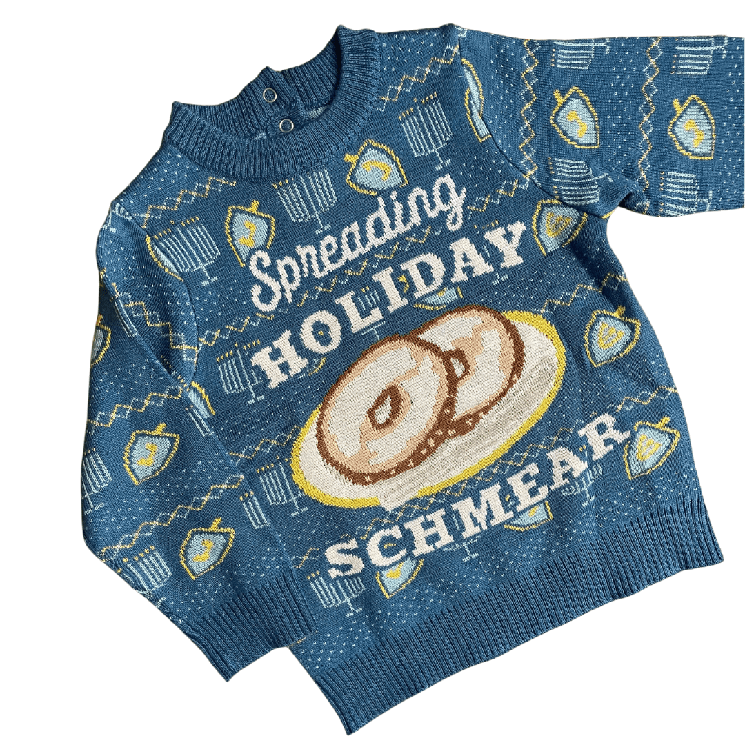 Kids Spreading Holiday Schmear Sweater by Tipsy Elves + ModernTribe (Sizes XS - XL)、mySite、topwebapps