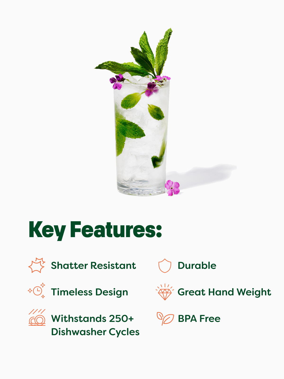 RESERVE 14oz Highball MS Copolyester Glass - Bulk、mySite、camillekostekn