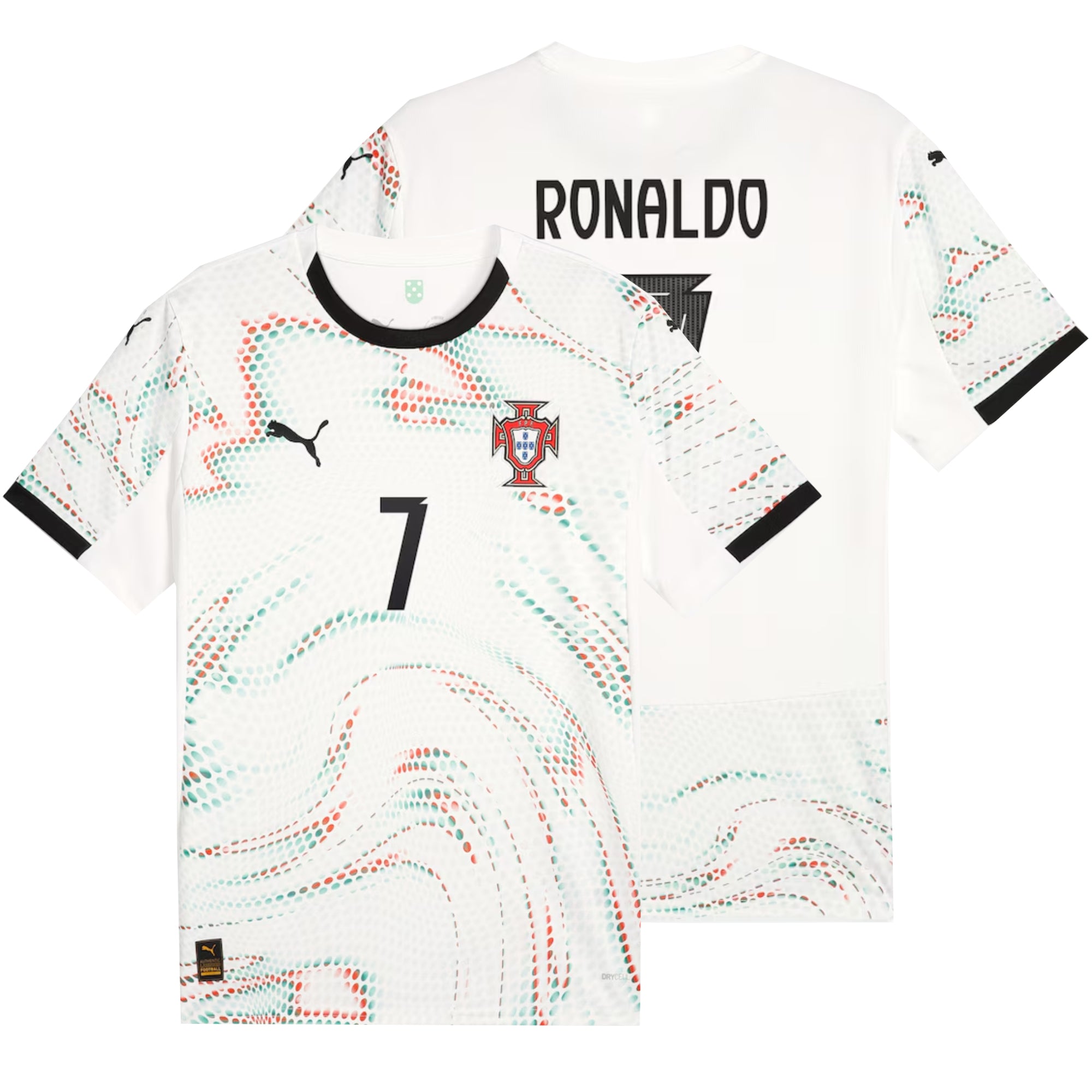 PUMA Men's Portugal 2025/26 Away Jersey w/ Ronaldo # 7 Printing、mySite、noshort