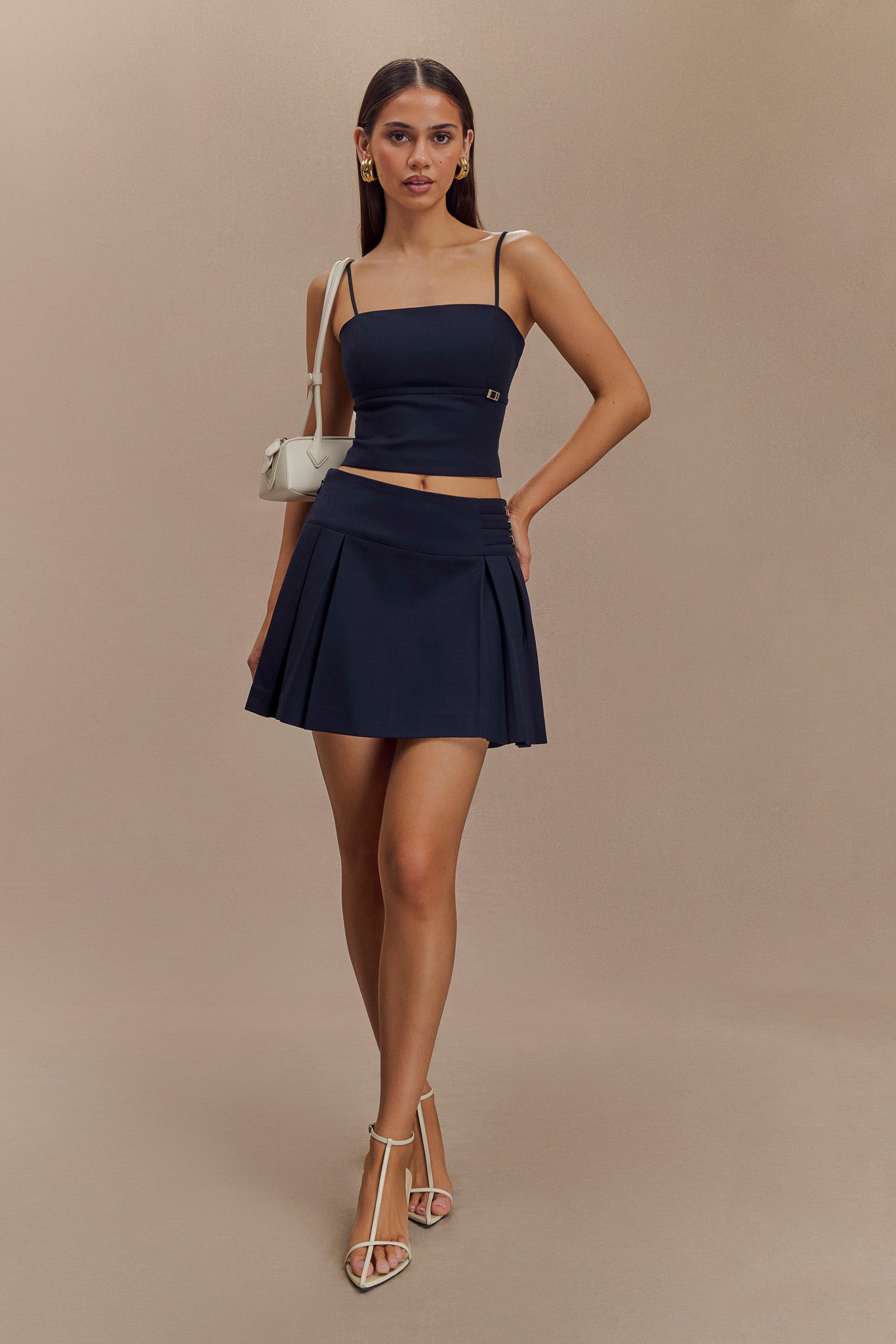 Aberley Crop Top - Dark Navy、mySite、solidvoid