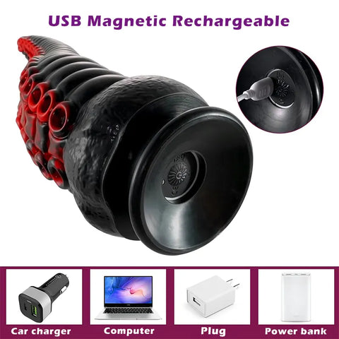 Textured Tentacle Vibrator Dildo