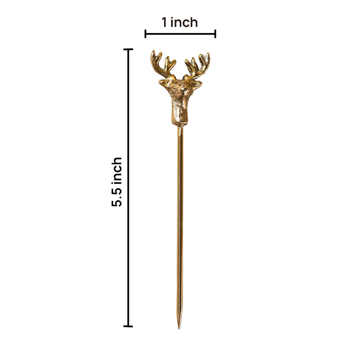 Stainless Steel Cocktail Picks | Deer Shape | Gold、mySite、camillekostekn