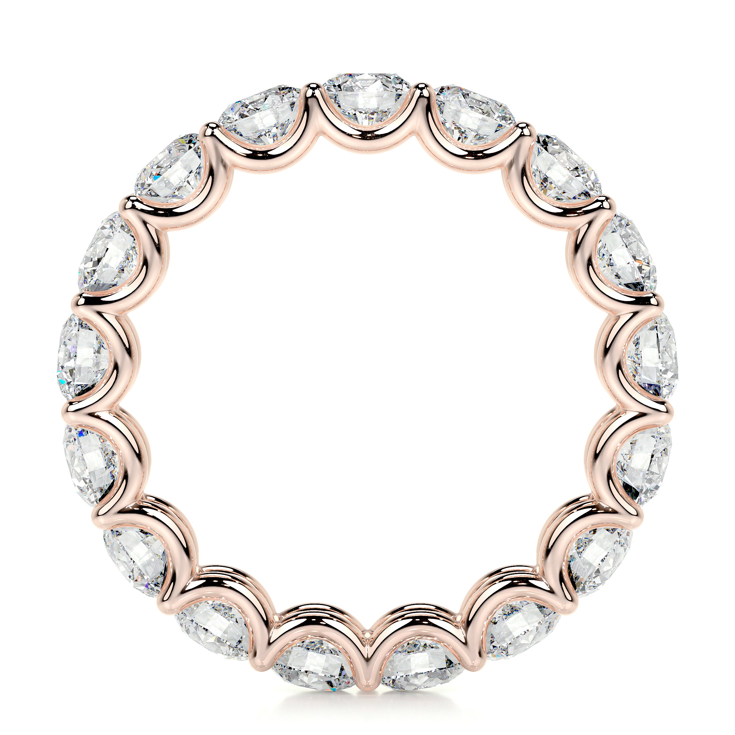 Trinity Lab Grown Eternity Wedding Ring -14K Rose Gold、mySite、hinf8tx79