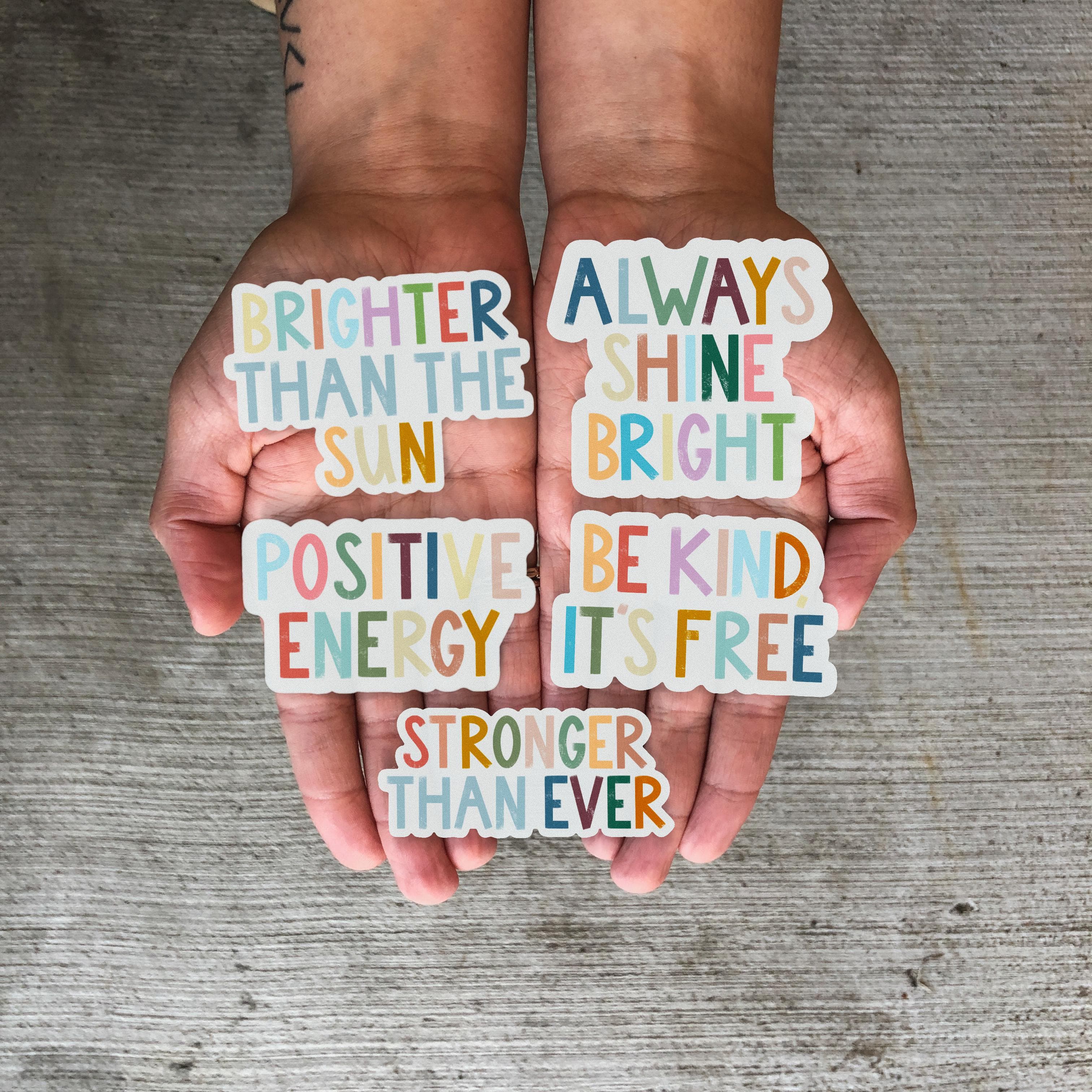  Positive Energy Positivity Lettering Sticker、mySite、elrpsem3k