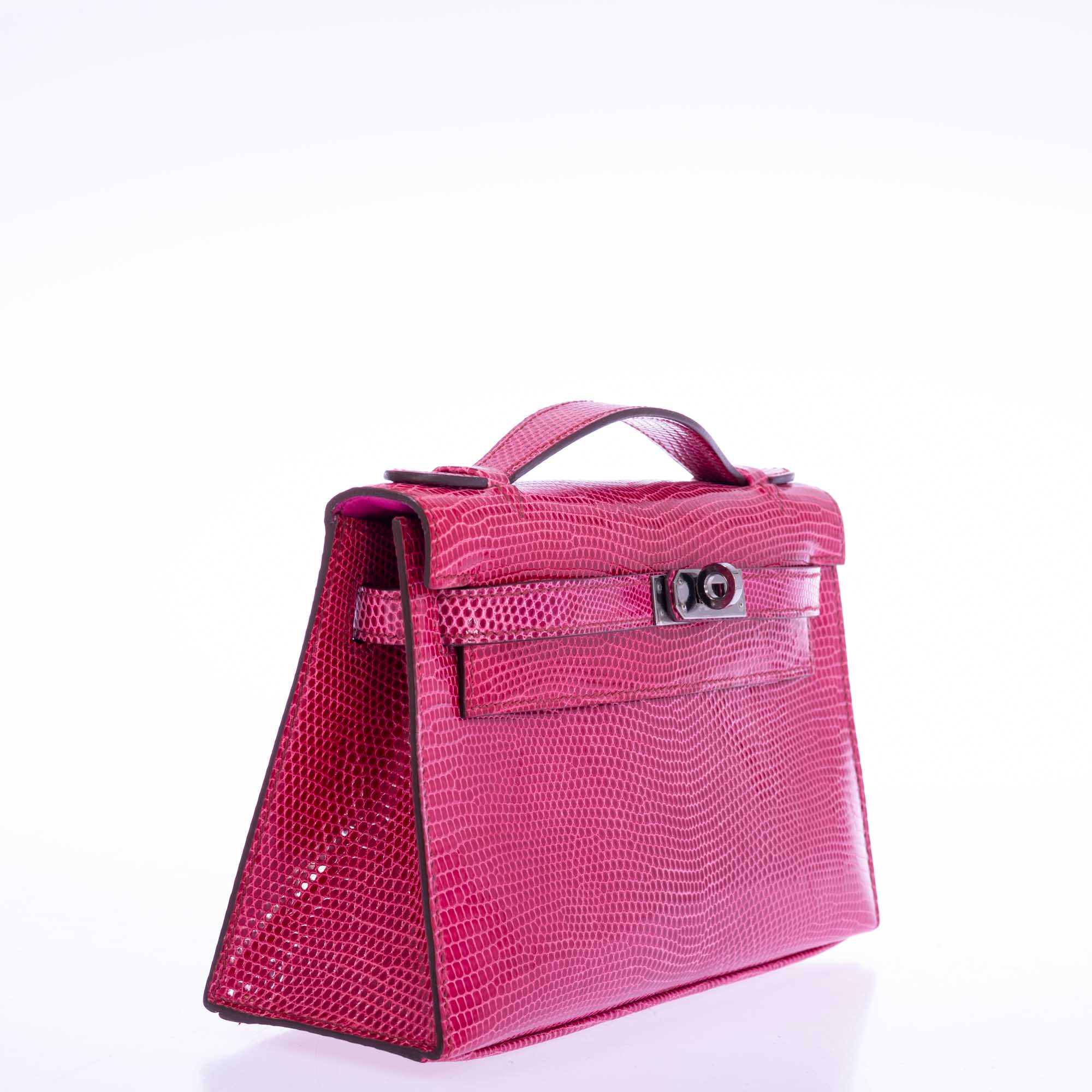 Hermès Mini Kelly Pochette Fuchsia Lizard Palladium Hardware、mySite、garminoutage.com