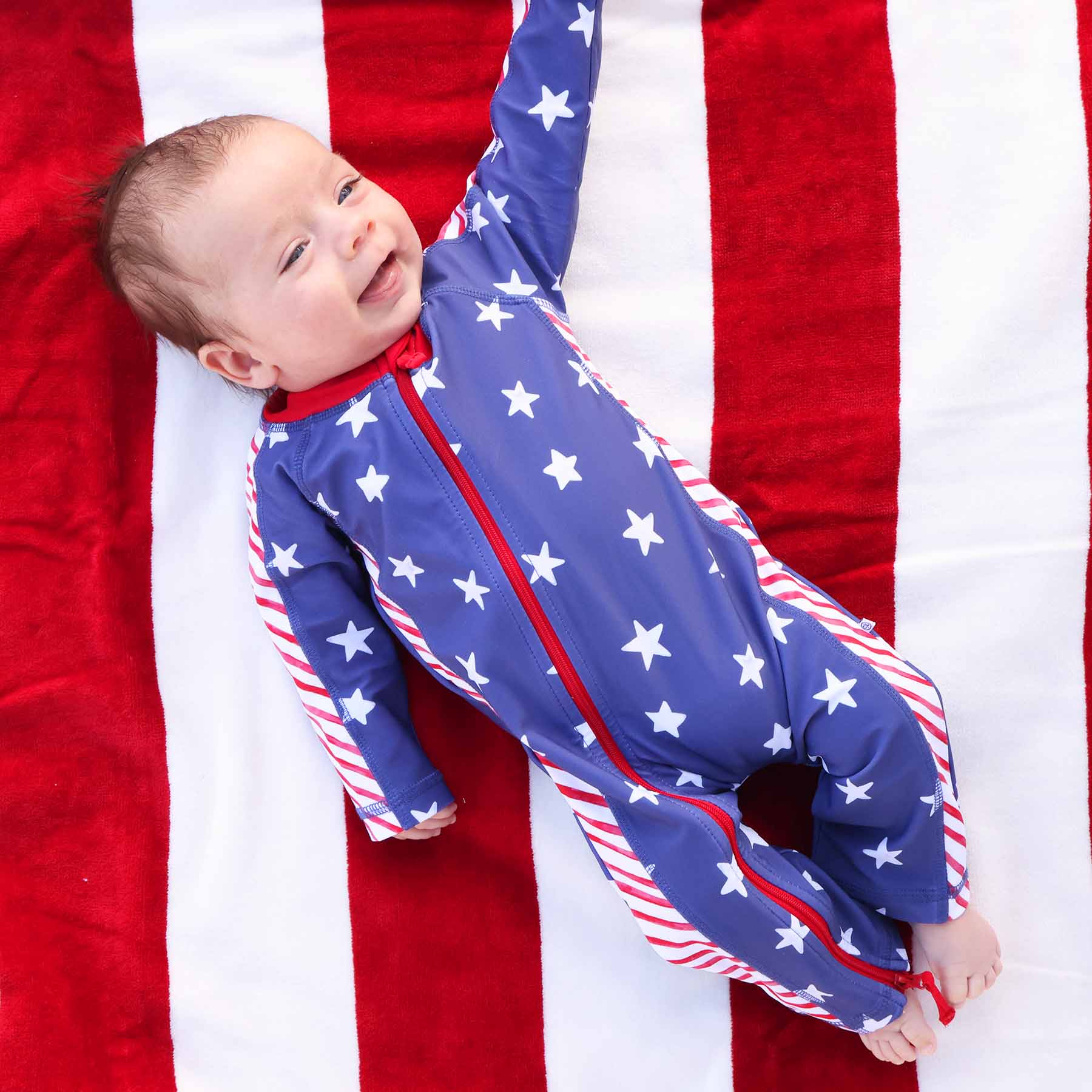  Long Sleeve Rash Guard Swim Romper Full Length | Star-Spangled Summer、mySite、layawaytickets