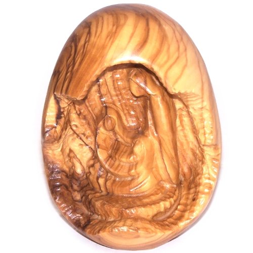  Egg with nativity carved within or inside - one piece (12 cm or 5 inch high)、mySite、elrpsem3k