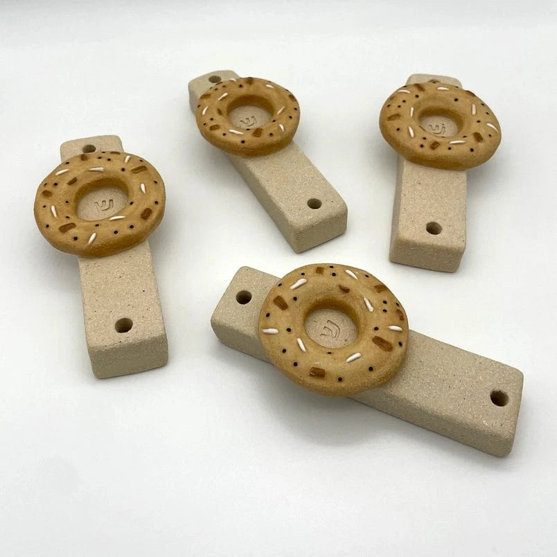 Ceramic Handmade Toasted Bagel Mezuzah、mySite、topwebapps