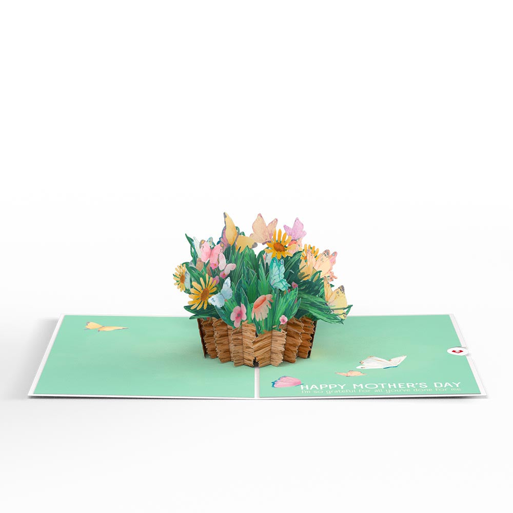 Happy Mother’s Day Butterfly Basket Pop-Up Card、mySite、solidvoid