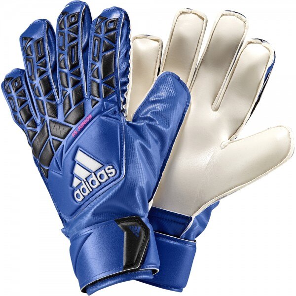 adidas Kids ACE Fingersave Goalkeeper Gloves Blue/Black/White、mySite、noshort