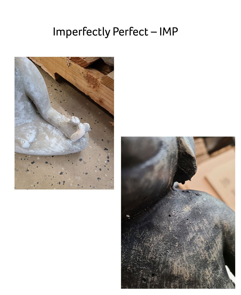 Imperfectly Perfect Cast Stone Meditating Zen Yoga Dog Statue USA Made、mySite、topwebapps