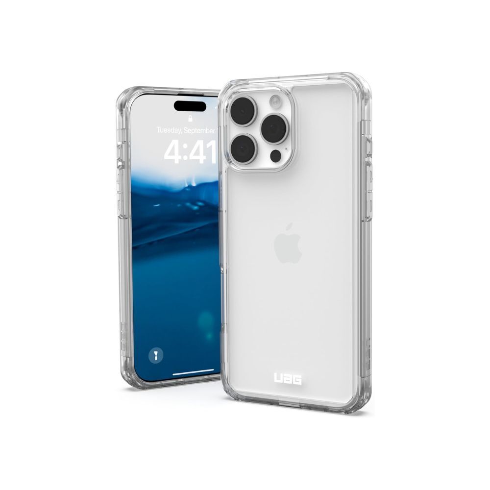 URBAN ARMOR GEAR Plyo Case for iPhone 16 Pro Max, Drop-Resistant, Wireless Charging (Clear)、mySite、camillekostekn