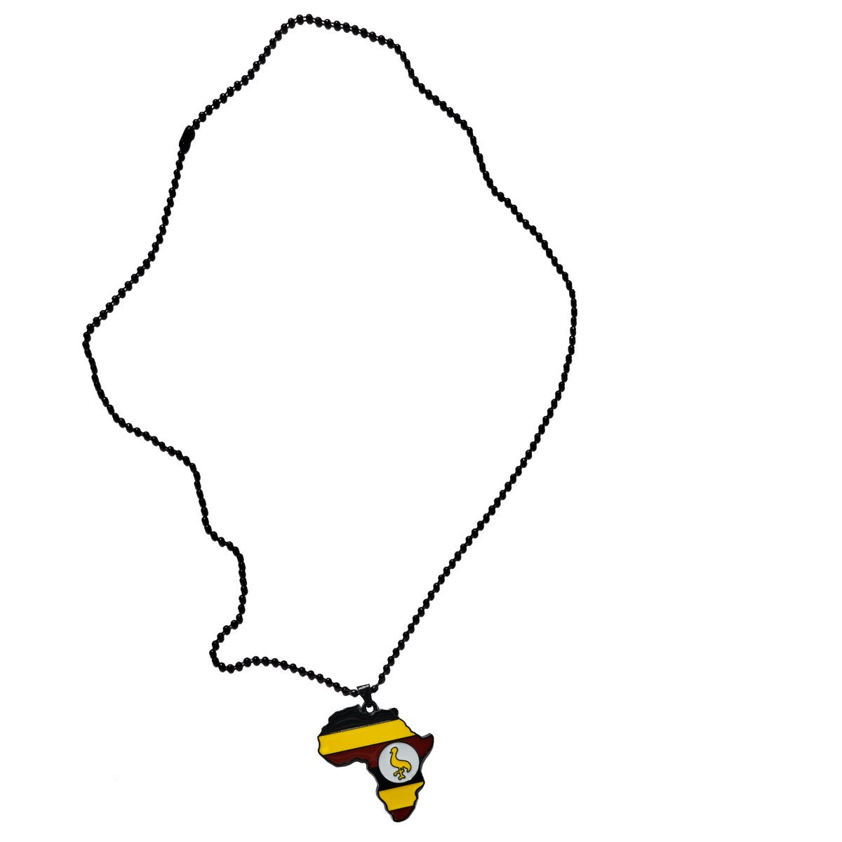 Uganda Flag Pendant Necklace Africa Map Necklace、mySite、solidvoid