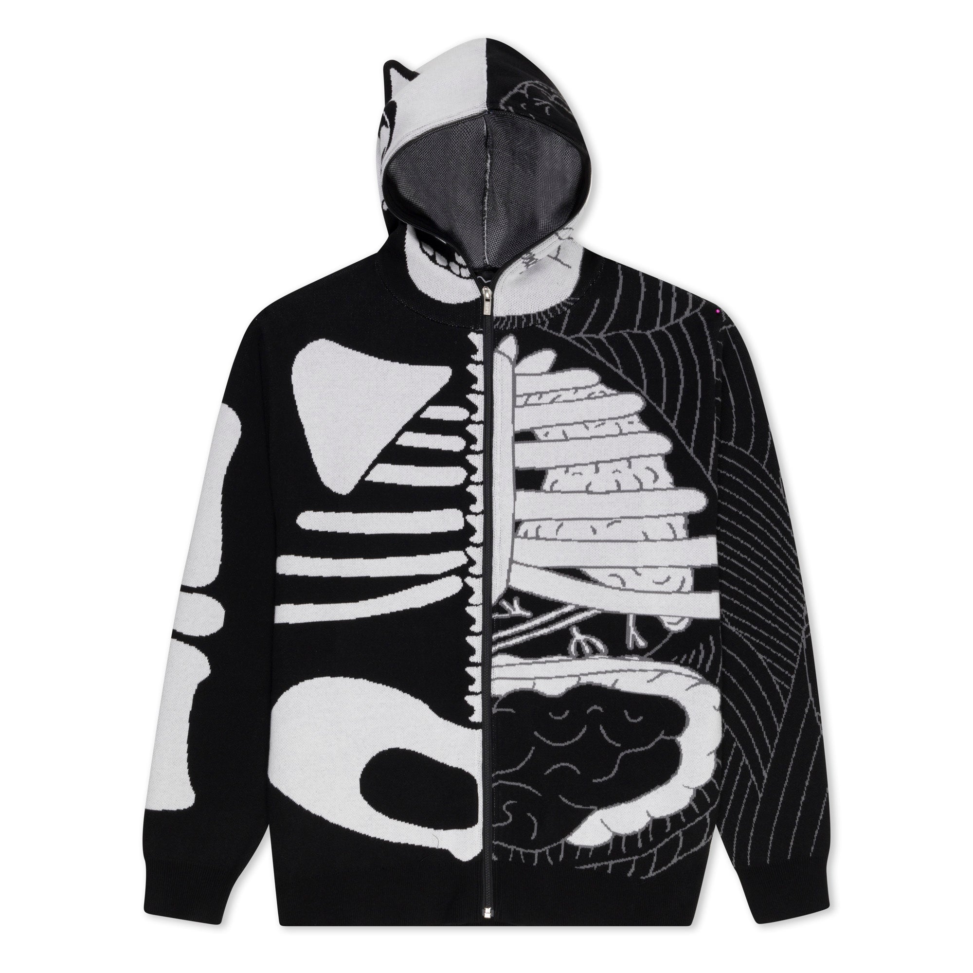  Skelly Nerm Knit Hoodie (Black/White)、mySite、merchandisen