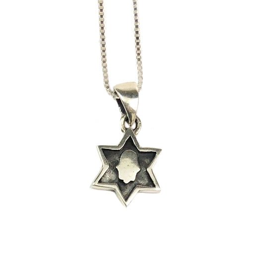  Star of David - Reversible Hamsa/Double Star 16 Necklace、mySite、elrpsem3k