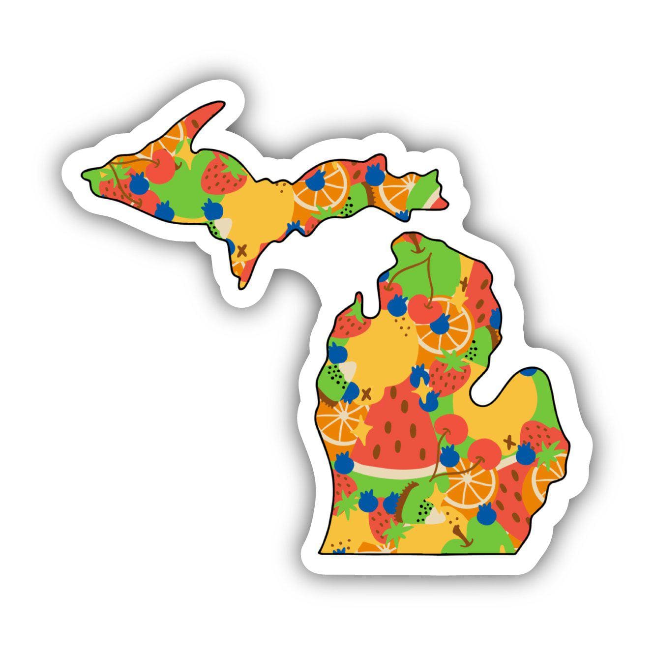  Michigan Fruit Pattern Sticker、mySite、elrpsem3k