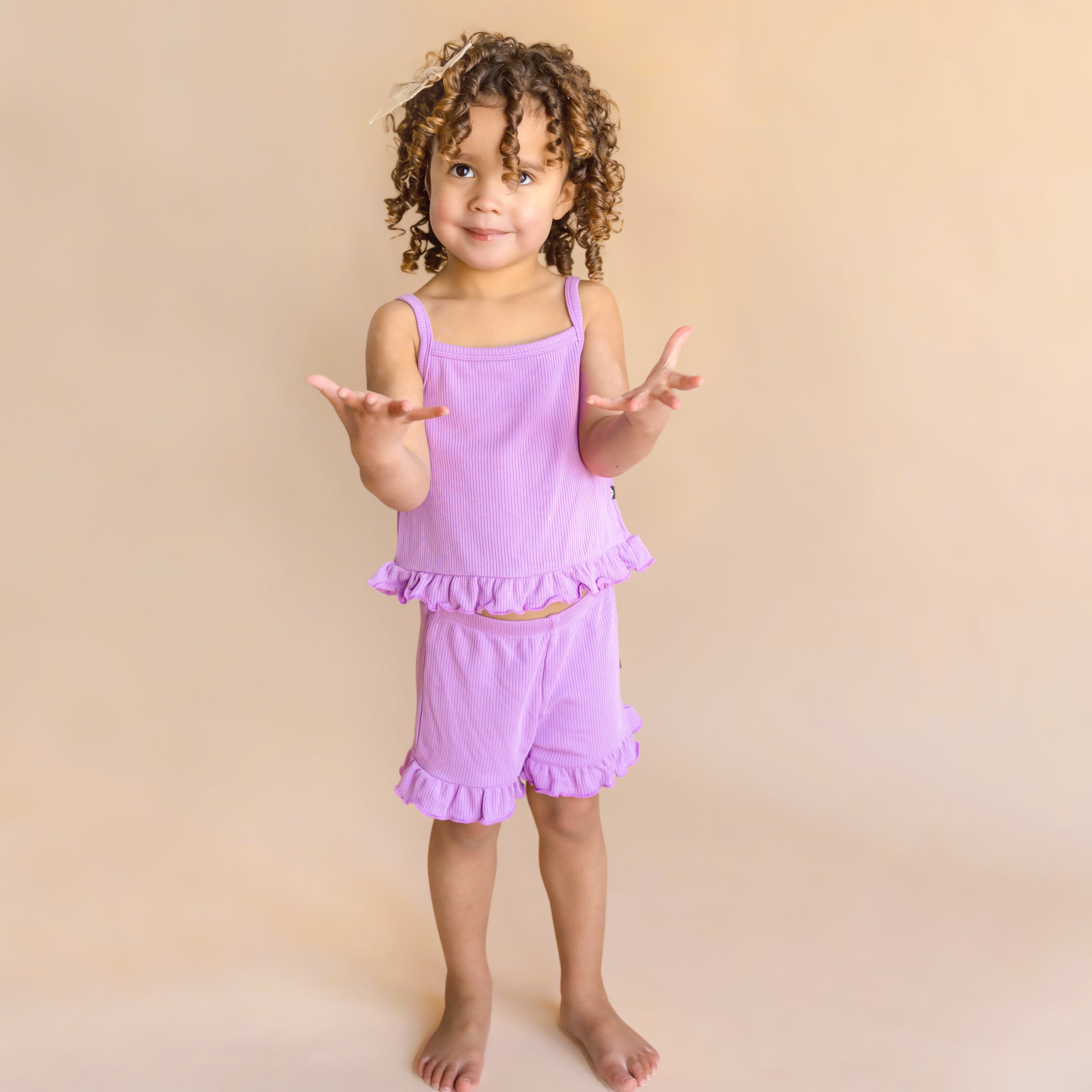  Ribbed Ruffle Tank Set in Poi、mySite、layawaytickets