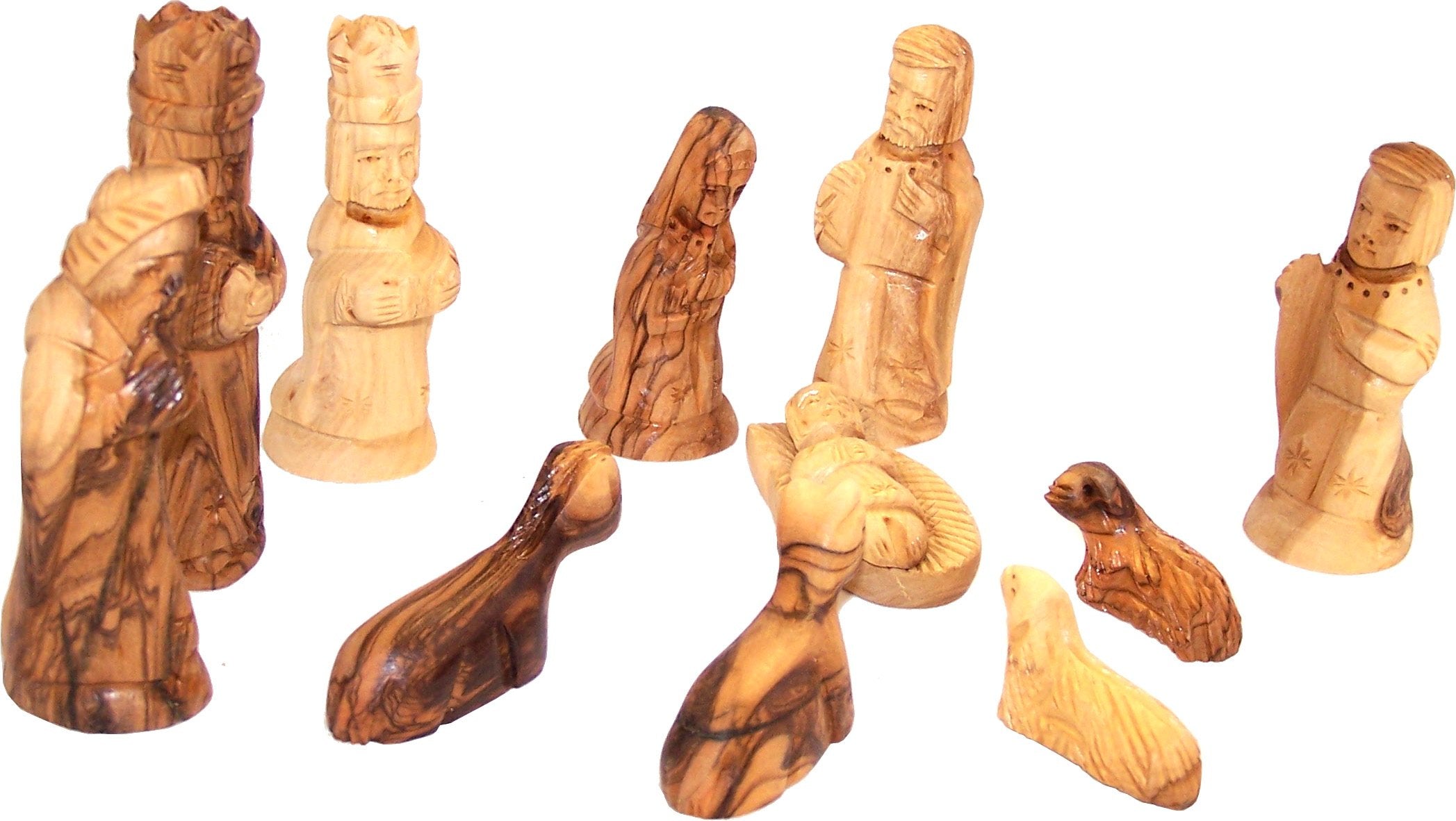Holy Land Market Intricate and detailed design small Olive wood Nativity Set - 3 Inches tallest figure、mySite、topwebapps