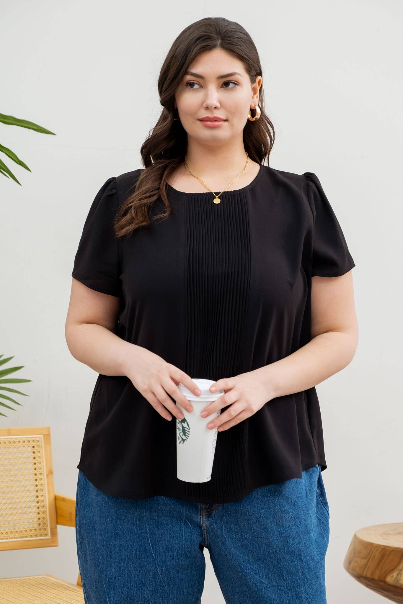 Stacey’s Plus Pleated Blouse、mySite、garagedoors4me