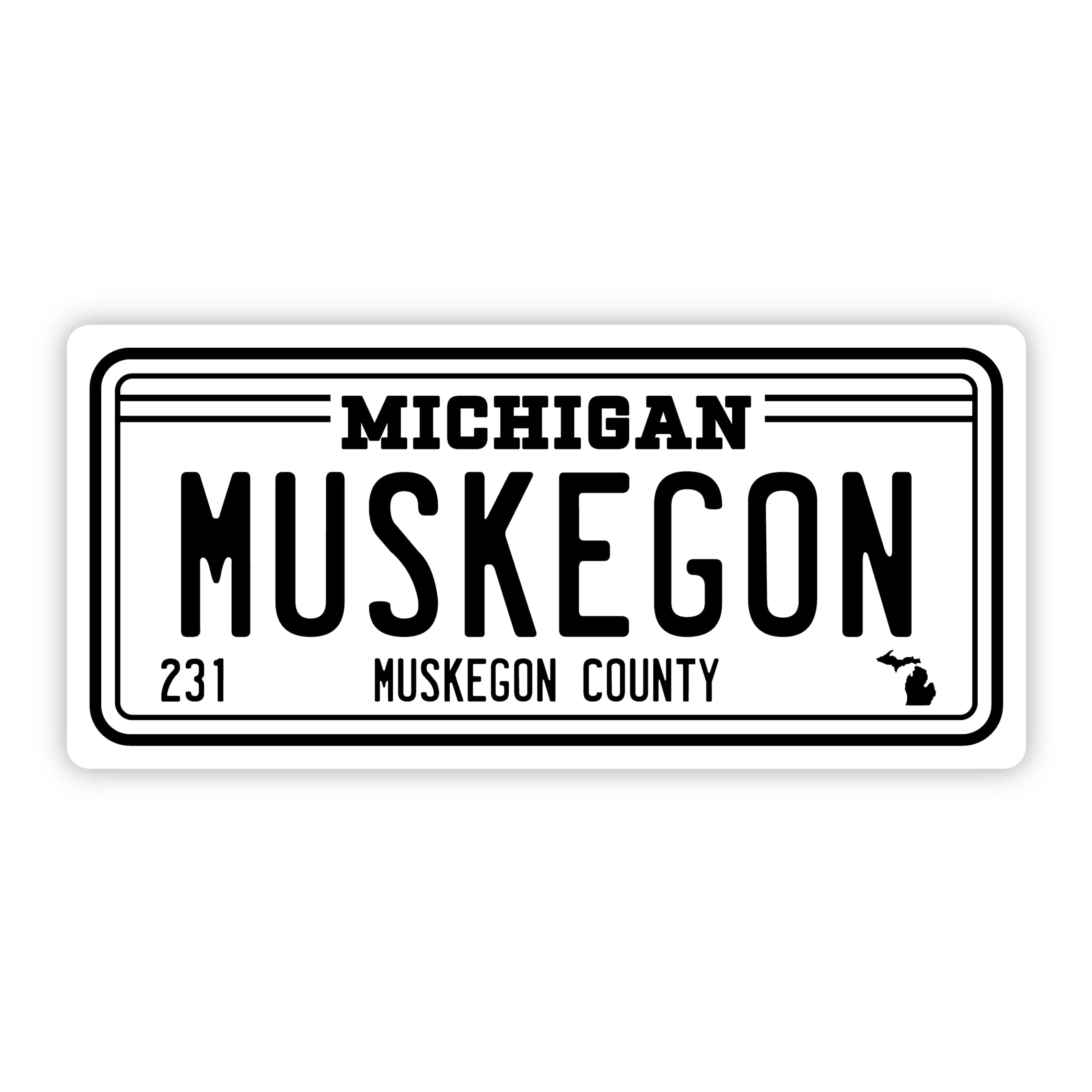  Muskegon Michigan 231 Bumper Sticker (5 inch)、mySite、ghnorth