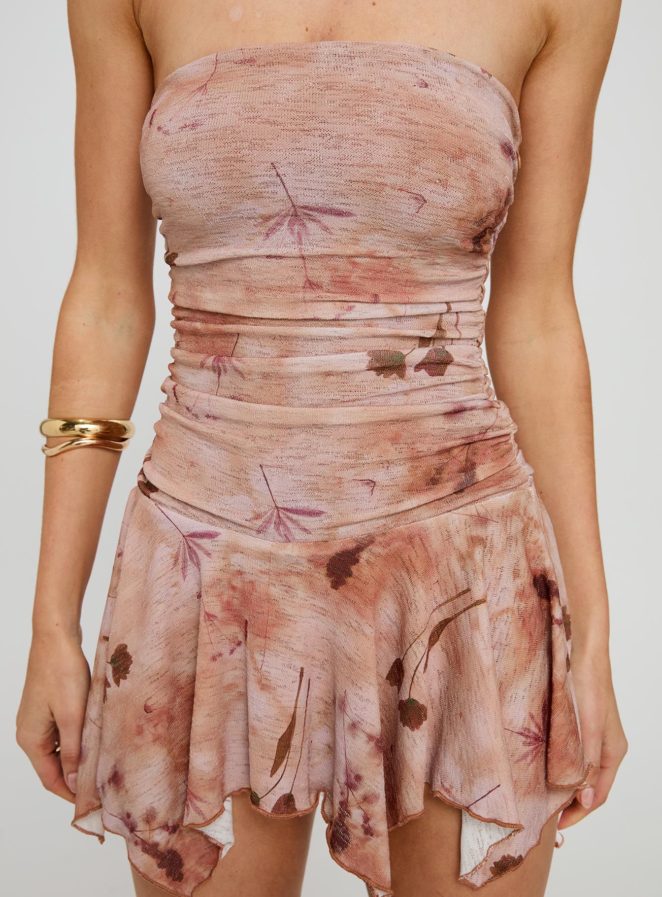 Minxie Strapless Playsuit Pink Floral、mySite、solidvoid