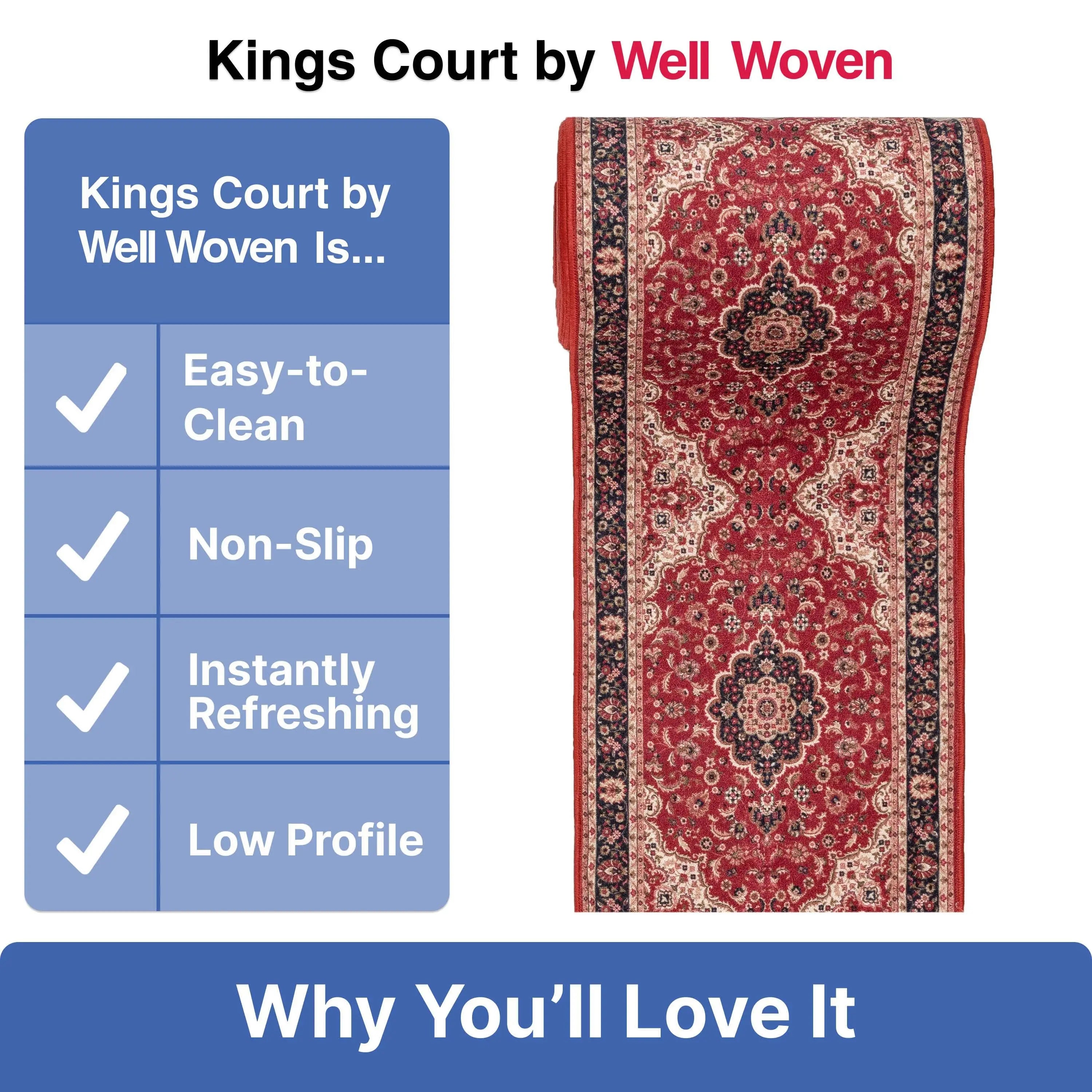 Custom Size Runner Gene Medallion Persian Red Select Your Width x Choose Your Length Machine Washable Hallway Runner Rug、mySite、gigharbornorthrealestate