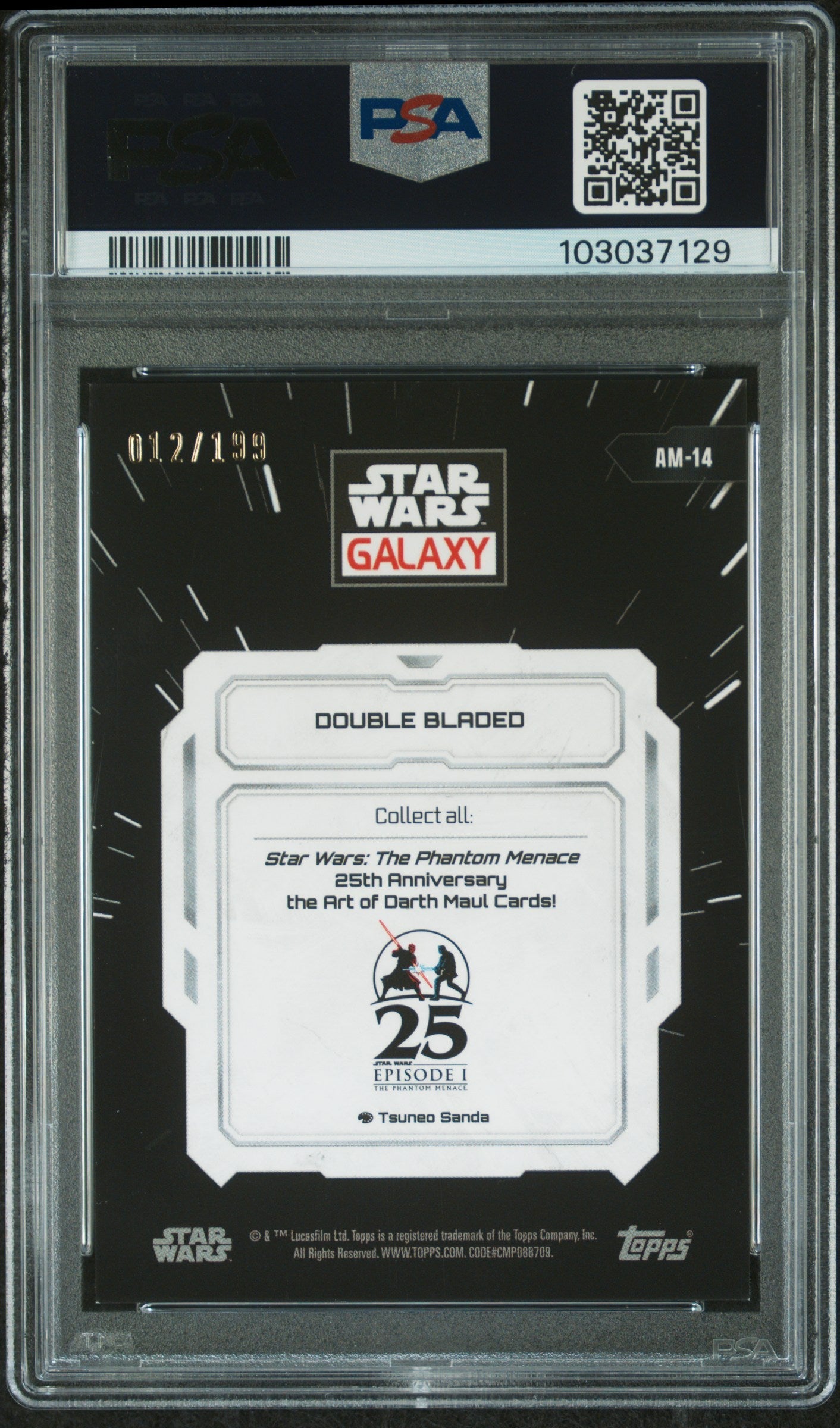 Double Bladed #AM14 TPM 25Th Art/Maul-Aqua Ref 012/199 PSA 8 Topps Chrome Star Wars Galaxy Phantom Menace 25Th Anniversary The Art Of Darth Maul 2024、mySite、waistdrama