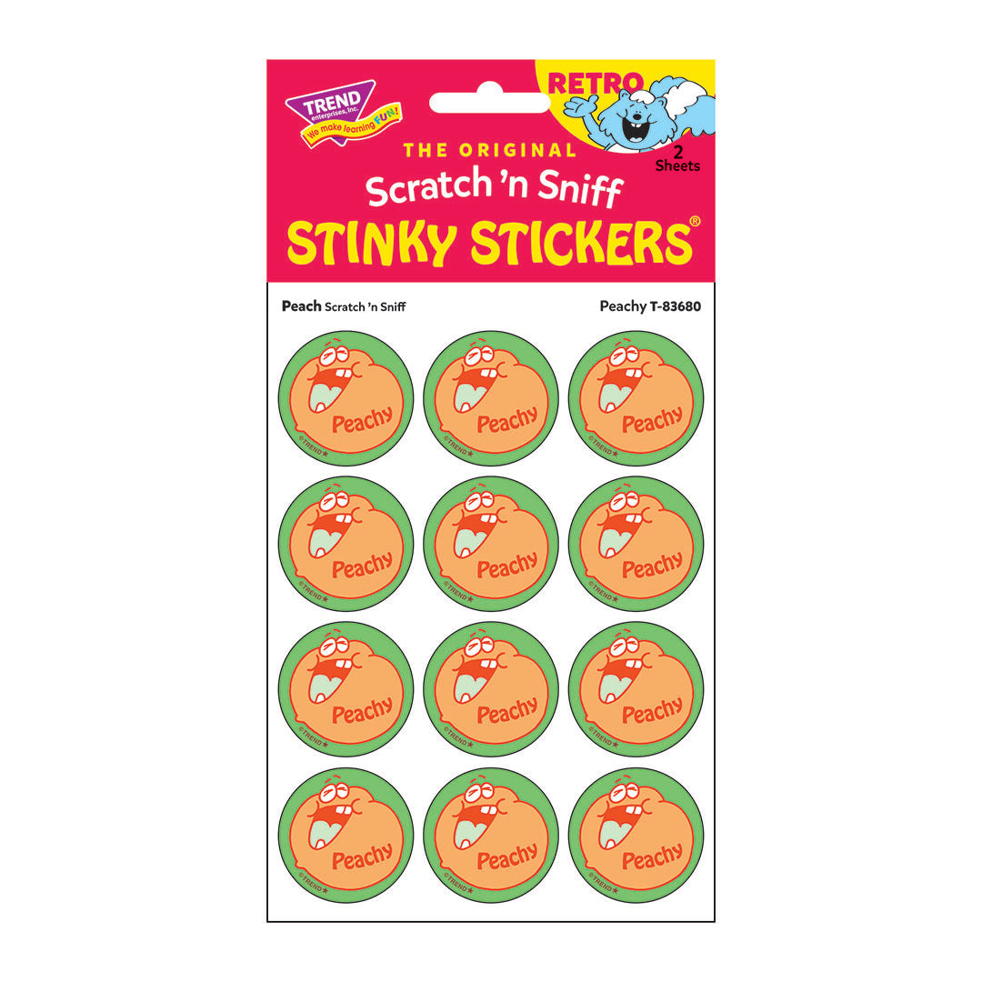  Peachy! - Peach-Scented Retro Scratch 'n Sniff Stinky Stickers®、mySite、ghnorth