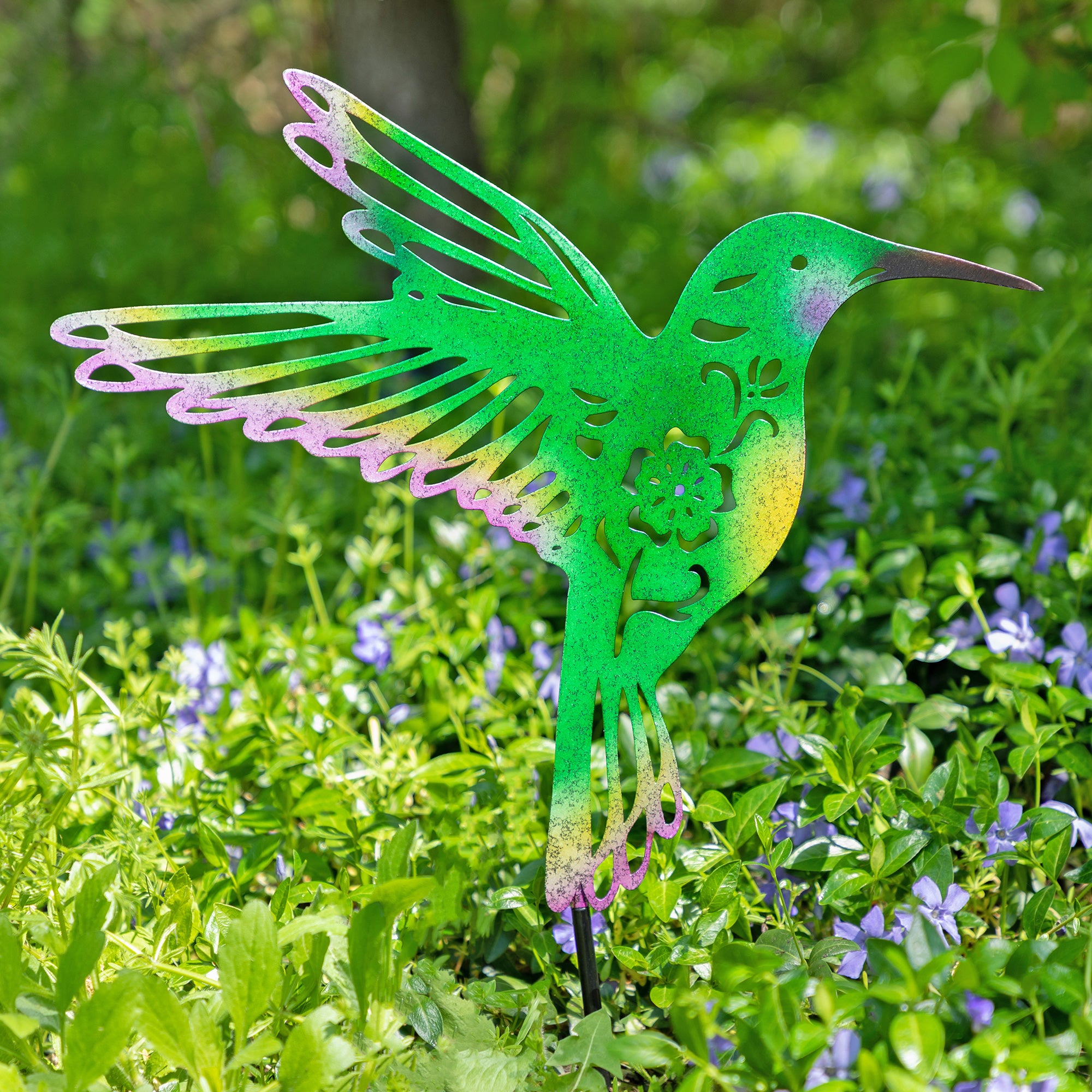 Fluttering Friends Silhouette Garden Stake、mySite、camillekostekn