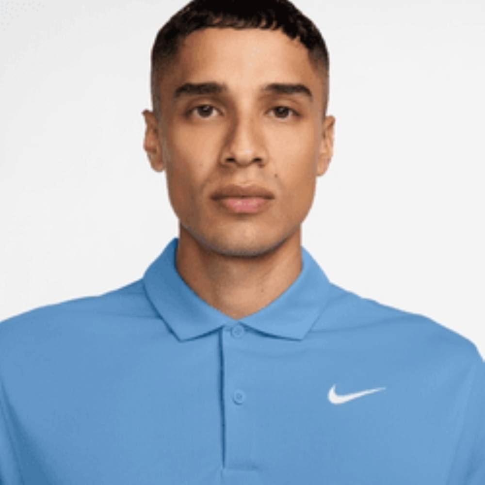 Nike Men's Dri-FIT Victory Solid Polo (Blue Beyond/White)