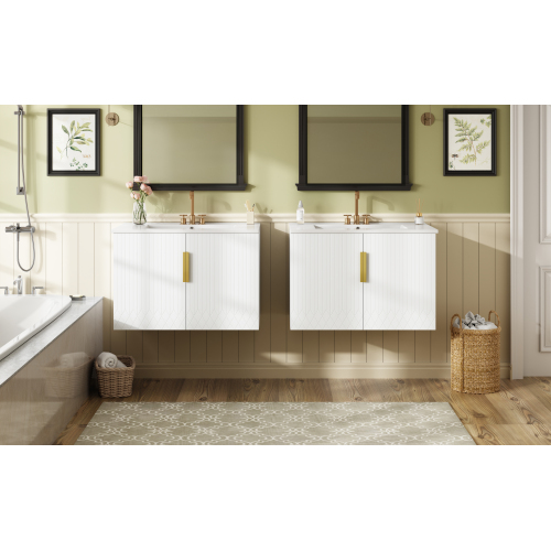 30" Vintage Bathroom Vanity with Ceramic Sink, with 3 Holes Single Ceramic Sink, Bathroom Storage Vanity Cabinet with 2 Soft Closing Doors、、xpatfood