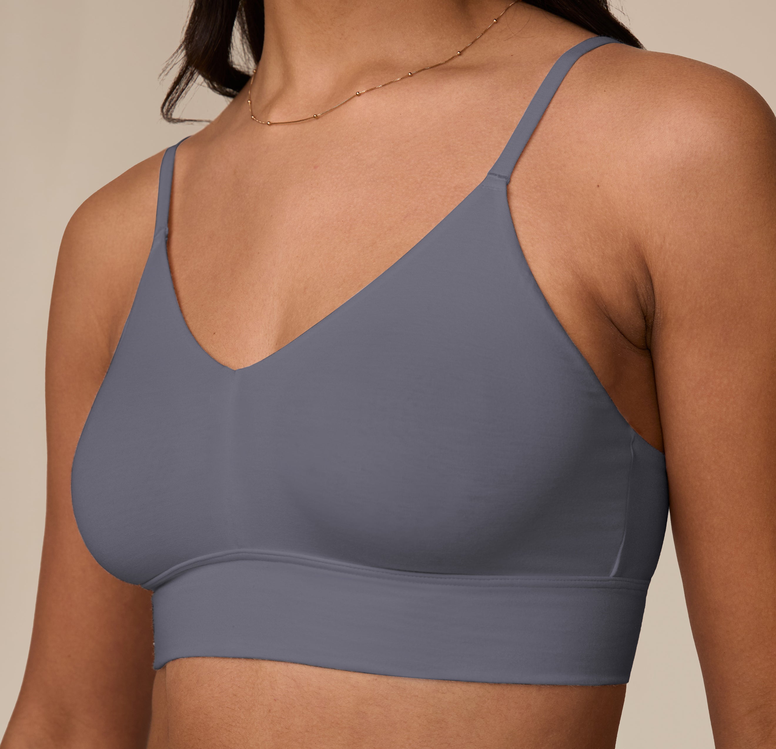 Cloud Cotton Triangle Bralette - Slate、mySite、bengalsvssteelers