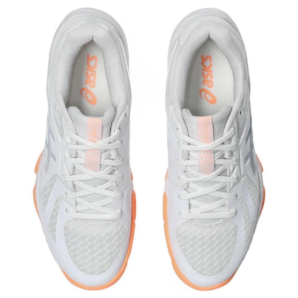 Asics Gel Blade FF Women's Indoor Court Shoe (White/Grey Blue)