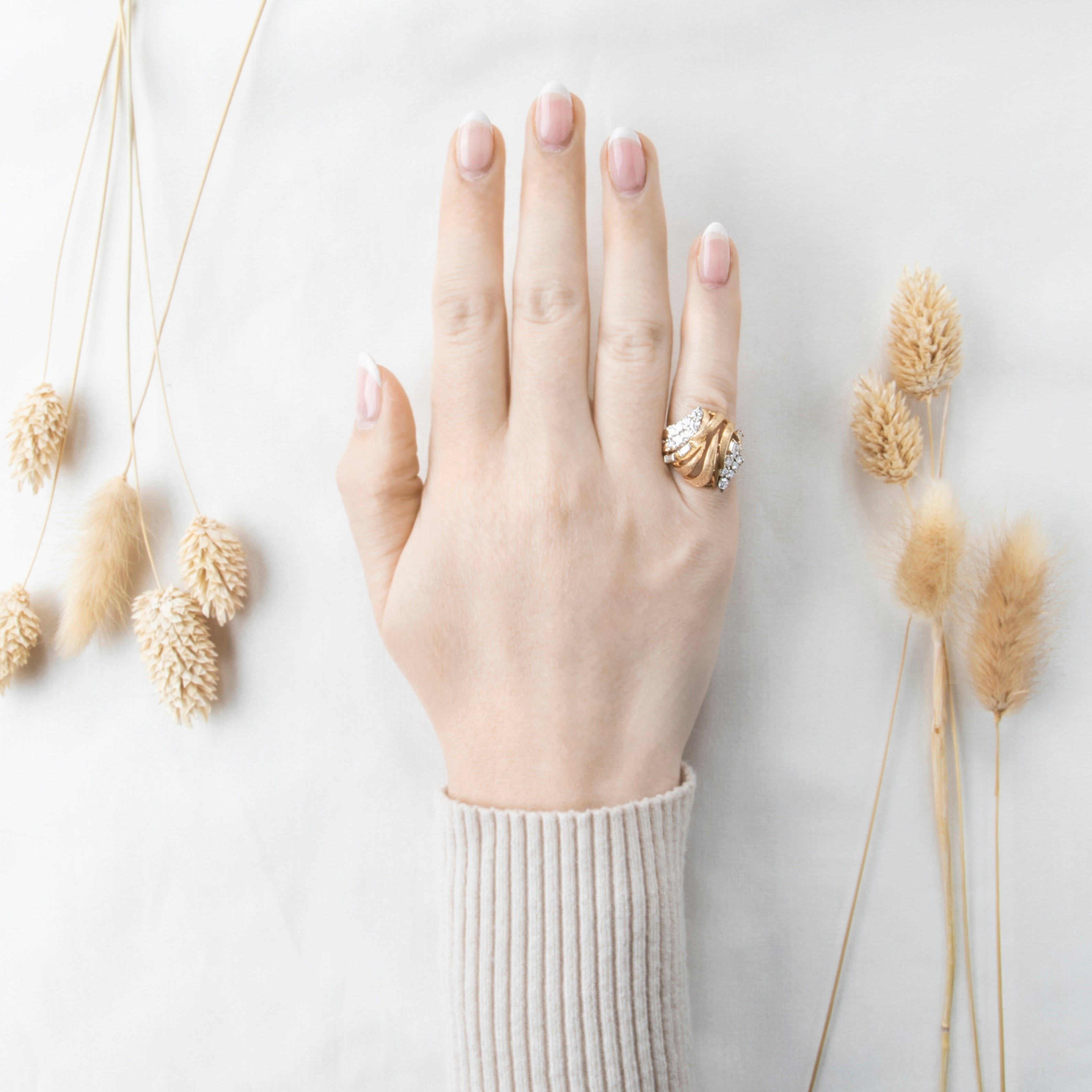 Vintage Heavy 14k Yellow Gold 1.02cttw Diamond Sparkling Drama Ring 4.75、mySite、hinf8tx79