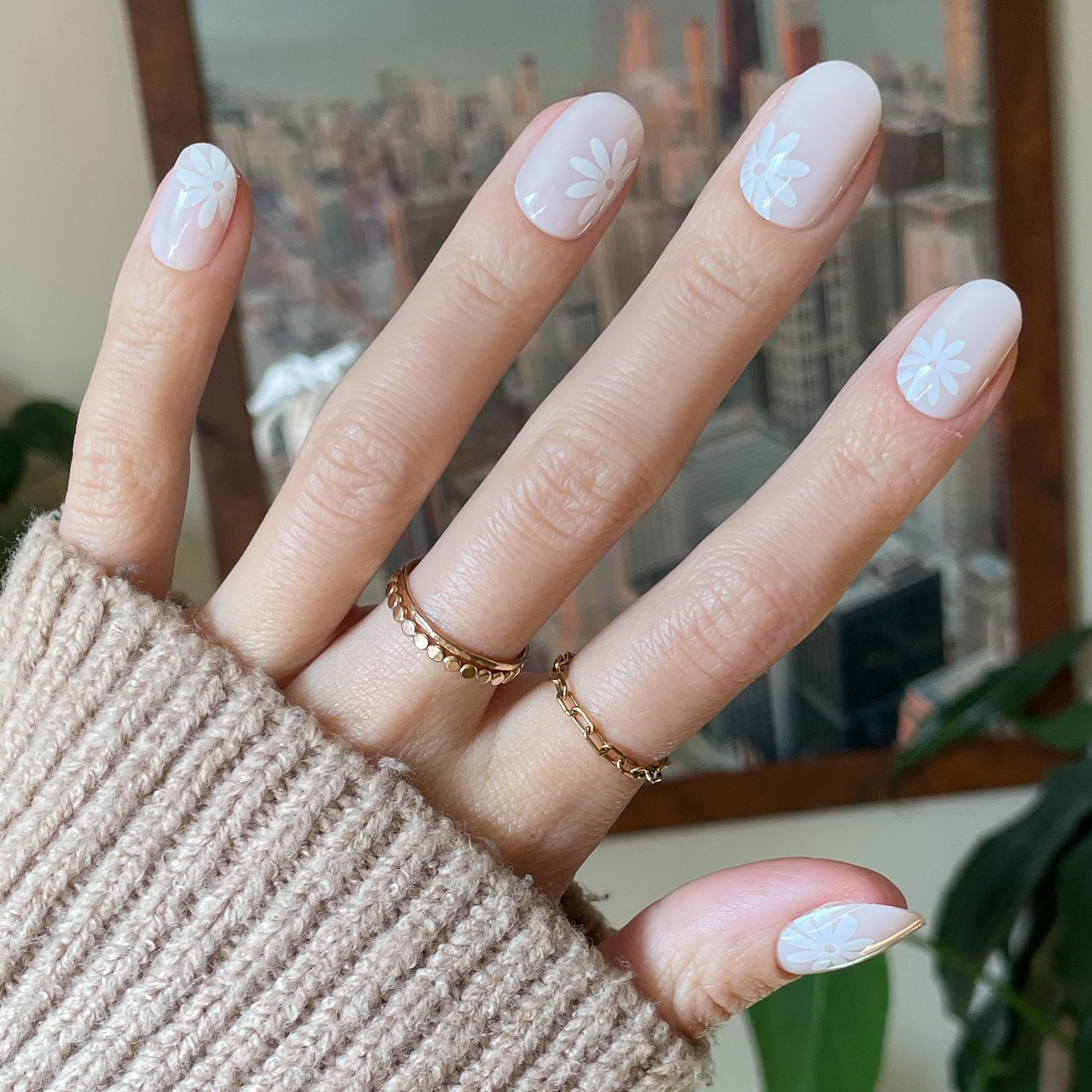 Daisy Pop | Short | Round - Tab Press-On、mySite、solidvoid