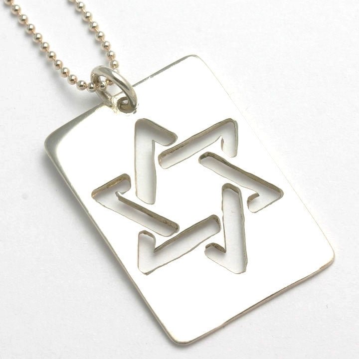  Sterling Dog Tag Star of David-20 Chain 29648950、mySite、elrpsem3k