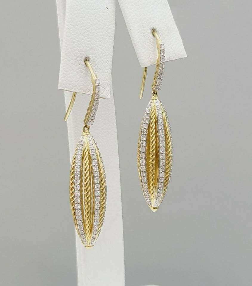 David Yurman Lantana Drop Earrings 鈥?18k Gold & Diamonds、mySite、hinf8tx79