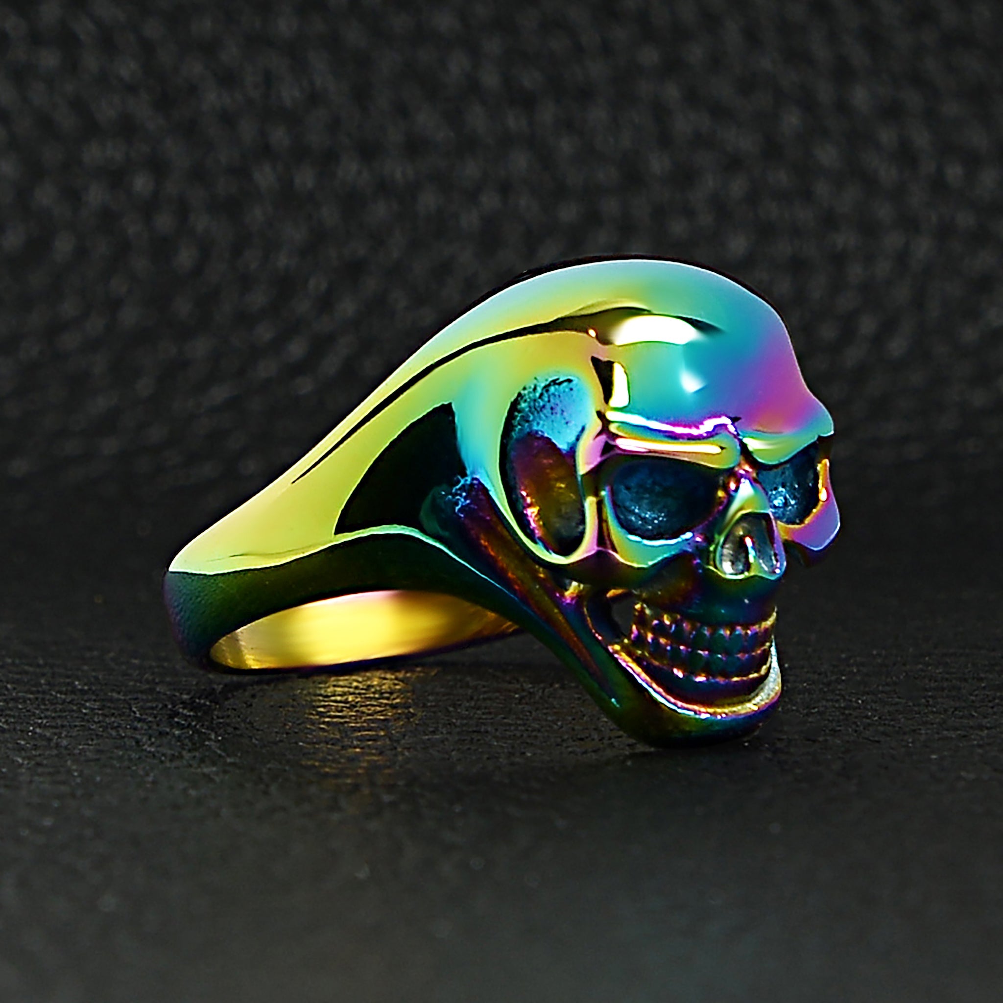 Stainless Steel Rainbow Skull Ring / SCR4044、mySite、dreamappss